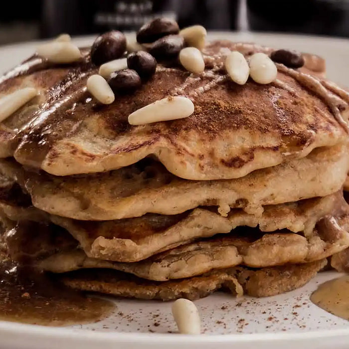 Vegane Pancakes mit Kaffeetschi-Topping