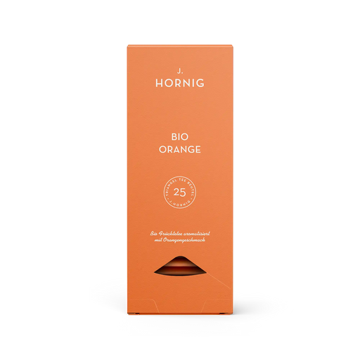 Eine Packung J. Hornig Bio Orange Tee