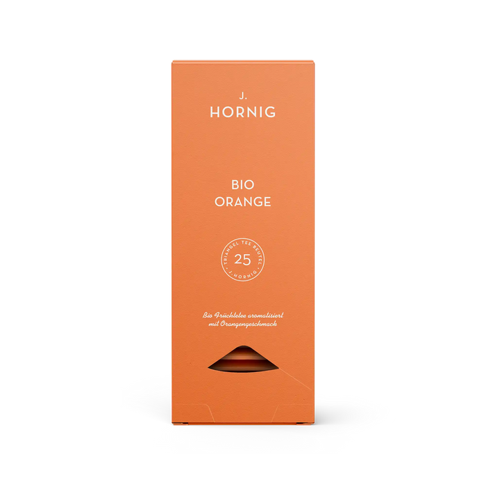 Eine Packung J. Hornig Bio Orange Tee
