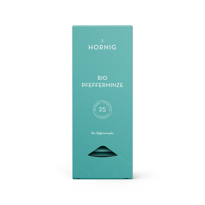 Eine Packung J. Hornig Bio Pfefferminze Tee