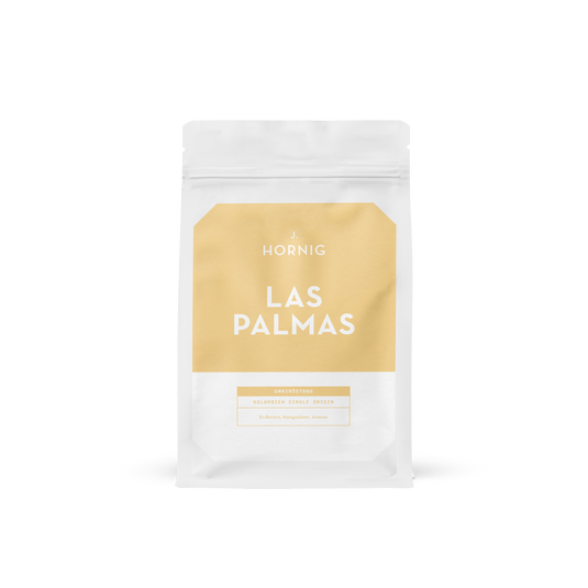 Eine Packung J. Hornig Spezialitätenkaffee Las Palmas.
