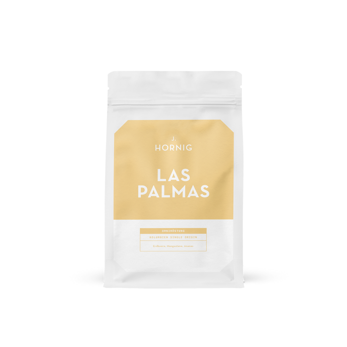 Eine Packung J. Hornig Spezialitätenkaffee Las Palmas.