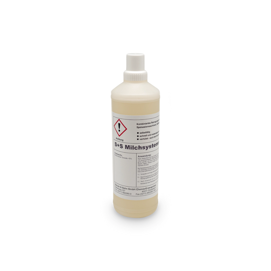 Eine Flasche Milchsystem Reiniger