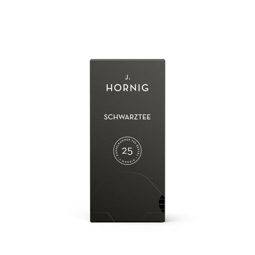 Eine Packung J. Hornig Schwarztee